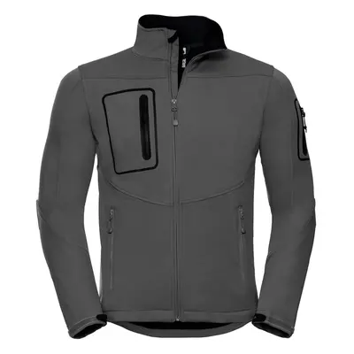 (S, Titanium) Russell Mens Sports Soft Shell Jacket