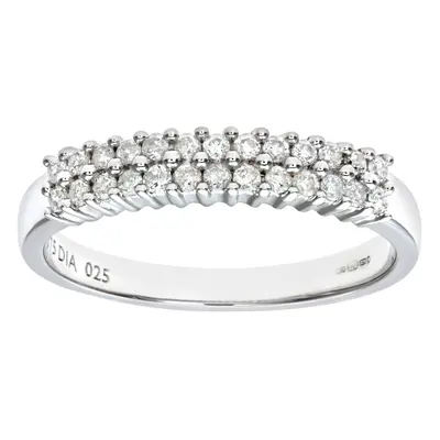 (T) Jewelco London 9ct White Gold 0.25ct Diamond Eternity Ring