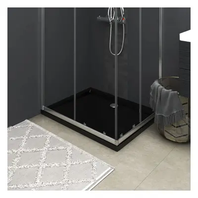 vidaXL Rectangular ABS Shower Base Tray Black Bathroom Plumbing Shower Parts