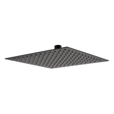 Square Modern Bathroom Thin 200mm Shower Head Matte Black