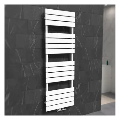 Nes Home x mm Designer Towel Radiator White Single Flat Tube