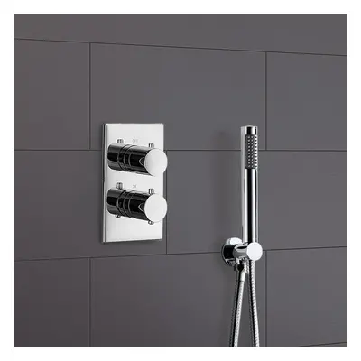 Lily Round Concealed Thermostatic Shower Valve Mixer Set - Shower Handset