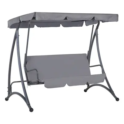 Patio Swing TEMPLE Metal Dark Grey