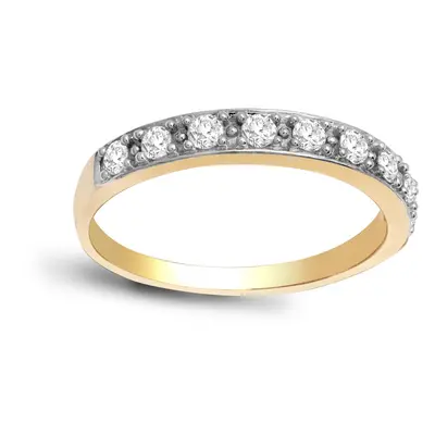 (M) Jewelco London Ladies Solid 9ct Yellow Gold Claw Set Round H I2 0.31ct Diamond Smooth Pave H