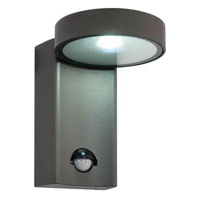 IP44 Outdoor Anthracite Wall Light PIR Motion Sensor & Photocell 10W Cool White