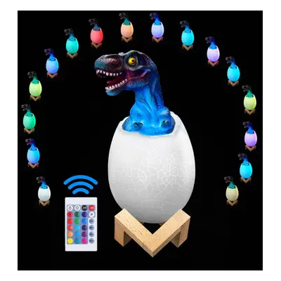 Decorative 3D Tyrannosaurus Egg Smart Night Light Colors Remote Control Touch Switch LED Nightli