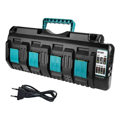 (3A, AU Plug) 18V 2A/3A Current 4-Port Charger Replacement for Makita 14.4V-18V LXT Lithium Batt