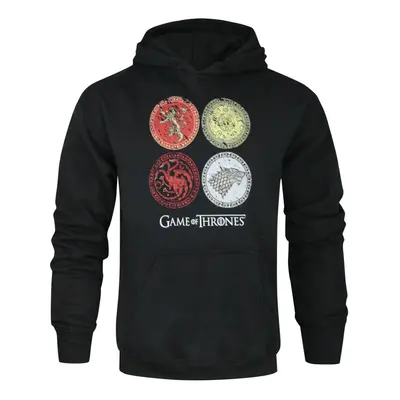 (S, Black) Game Of Thrones Adults Unisex House Crests Hoodie