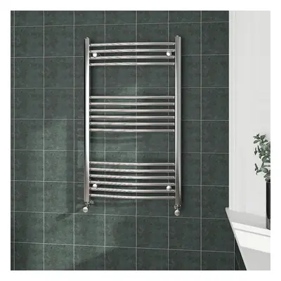 (1000x600mm, Chrome) NRG Curved Central Heating Towel Rail Bathroom Heated Rad Radiators Ladder 