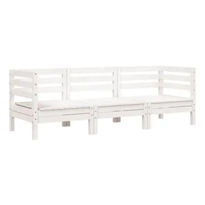 (white pine, pcs/2x corner + middle) vidaXL Garden Sofa Outdoor Sofa Wooden Sectional Sofa Seat 