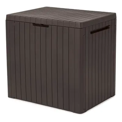 Keter City Gallon Resin Deck Box for Patio Furniture, Pool Accessories, and Storage for Outdoor 