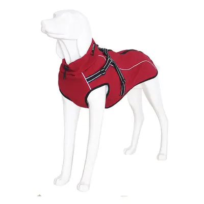 (Red, S) Waterproof Dog Jacket Reflective Large Clothes Coats Winter Warm Outdoor Suit