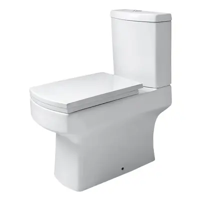 NRG Bathroom White Close-Coupled Toilet with Cistern & PP Seat Cover