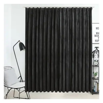 vidaXL Blackout Curtain with Hooks Velvet Anthracite Blind Drapery Window