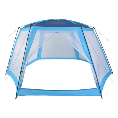 vidaXL Pool Tent Fabric 660x580x250cm Blue Beach Party Canopy Shelter Sunshade