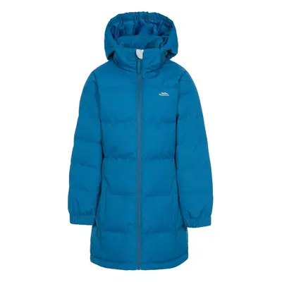 (2-3 Yrs, Blue) Trespass Girls Tiffy Full Zip Padded Winter Warm Hooded Insulated Jacket Coat