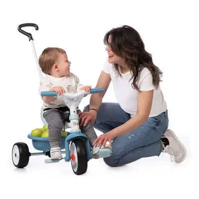 Smoby 2-in-1 Baby Tricycle Blue Outdoor Kids Children Ride on Riding Toy Set