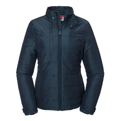 (XS, French Navy) Russell Womens/Ladies Cross Padded Jacket