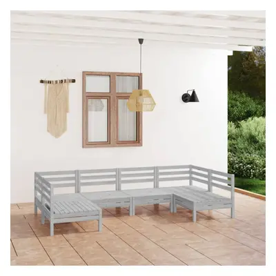 vidaXL Garden Lounge Set Outdoor Lounge Set Piece White Solid Wood Pine