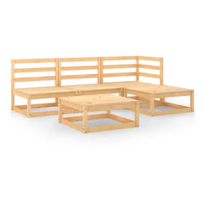 vidaXL Garden Lounge Set Outdoor Furniture Set Wooden Piece Solid Wood Pine