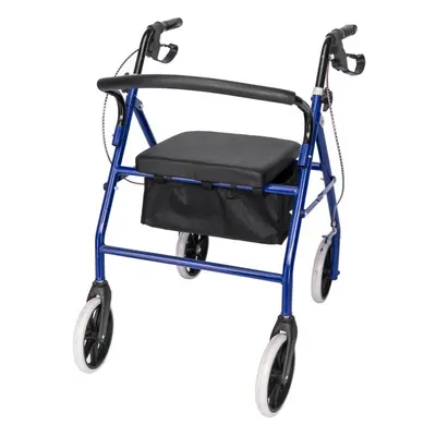 Folding Wheel Rollator Mobility Walker with Padded Seat For Elderly Disable