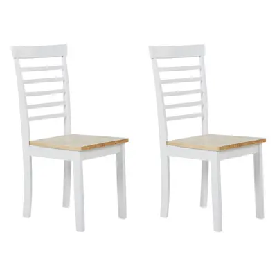 Set of Dining Chairs BATTERSBY Wood White