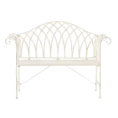 Garden Bench MILAZZO Metal White