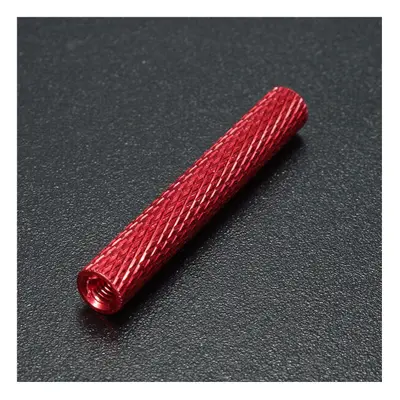 (Red) M3AS16 50Pcs M3 30mm Knurled Standoff Bolt Aluminum Alloy Anodized Spacer Multicolor