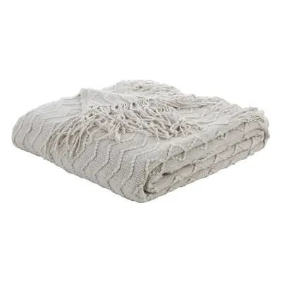 Chevron Knit Throw 125cm x 150cm Silver