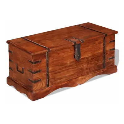 (1 pcs) vidaXL Storage Chest Wooden Trunk Coffee Side Table Storage Box Solid Wood