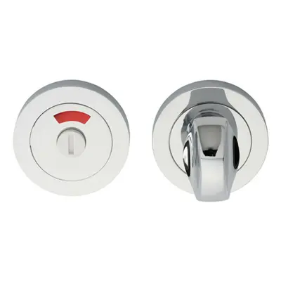 Thumbturn Lock And Release Handle With Indicator 50mm Dia Polished Chrome