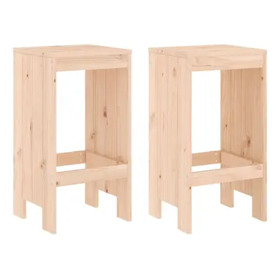 (natural pine, x x cm) vidaXL Garden Stools Outdoor Bar Stool Wooden Chair pcs Solid Wood Pine