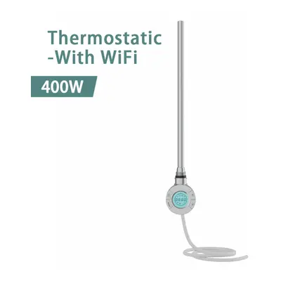 (Chrome, 400W) NRG Smart WiFi Thermostatic Electric Heating Element for Heated Towel Rail Radiat