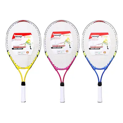 (Red) Teenager's Tennis Racket with Firm Nylon Wire Perfect for Chindren Training PC