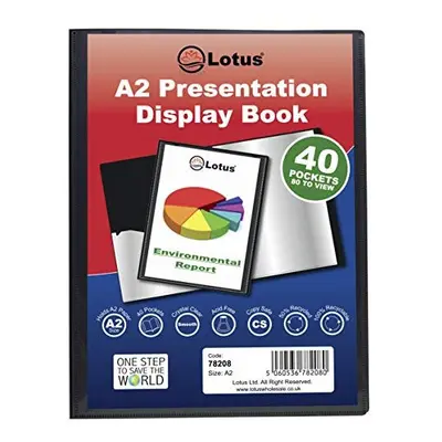 A2 Display Book Pockets Black Presentation A2 Display Book Folder Folio for Professionals Busine