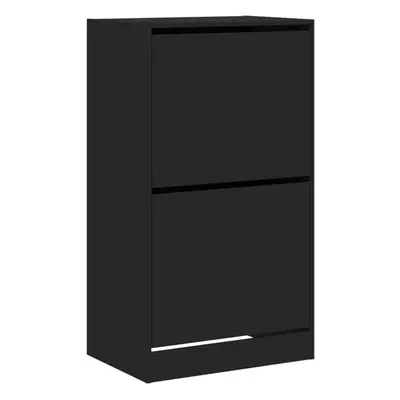 (black, x x cm) vidaXL Shoe Cabinet with Flip-Drawers Shoe Storage Shelf Shoe Rack Cupboard