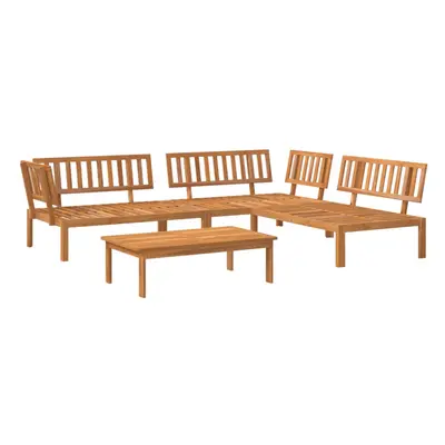 vidaXL Garden Pallet Sofa Set Piece Outdoor Pallet Sofa Solid Wood Acacia