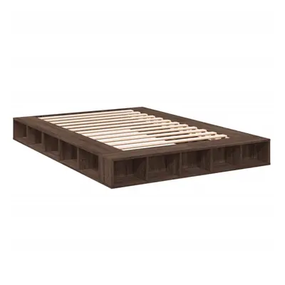 (brown oak, x cm) vidaXL Bed Frame Home Bed Base Brown Oak 180x200 cm Super King Engineered Wood