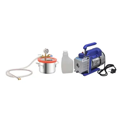 (3.7 l) vidaXL Vacuum Chamber with Single-stage Pump Degassing Chamber Multi Models