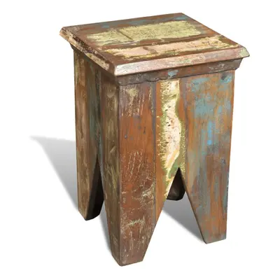 Reclaimed Home Furniture Vintage Wood Short Chair Stool Taboret Multicolour