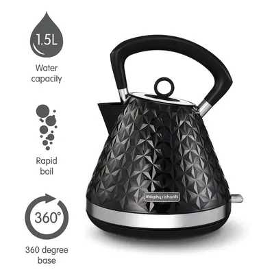 Morphy Richards Vector Pyramid Kettle Traditional Kettle Black