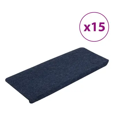 (blue, x cm) vidaXL Self-adhesive Stair Mats Carpet Stair Treads Stair Step Protector Rug