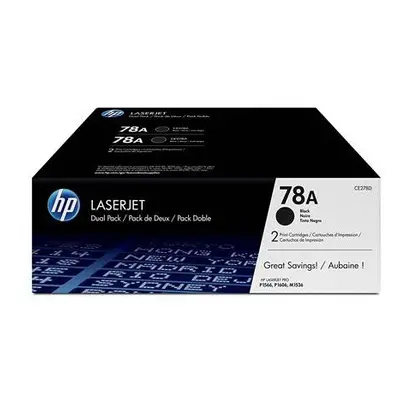 HP 78A 2-pack Black Original LaserJet Toner Cartridges (CE278AD)