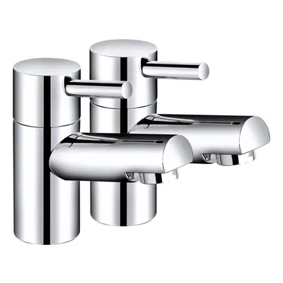 Twin Chrome Bathtub Tap Modern Bathroom Lever Faucet