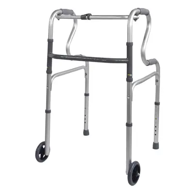 Dual Rise Lightweight Aluminium Folding Walking Frame Wheeled for Easy Transport