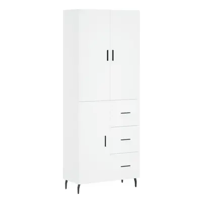 (white, door drawers) vidaXL Highboard Sideboard Storage Cabinet Side Cabinet White Engineered W