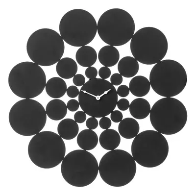 Premier Housewares Black Discs Design Wall Clock