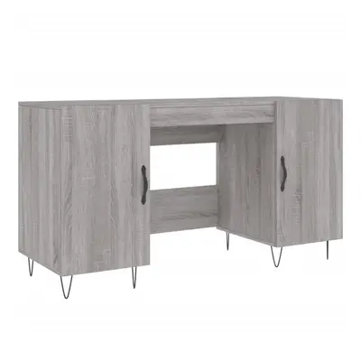 (grey sonoma) vidaXL Desk Computer Desk Writing Table Work Table Sonoma Oak Engineered Wood