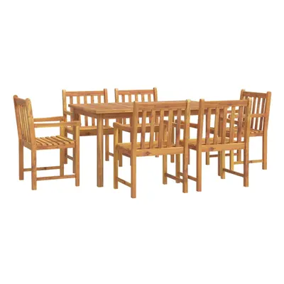 (150 cm table length/ piece) vidaXL Garden Dining Set Wooden Outdoor Table and Chair Set Solid W