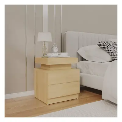 vidaXL Bedside Cabinet Sonoma Oak Engineered Wood Bed Telephone Stand Table